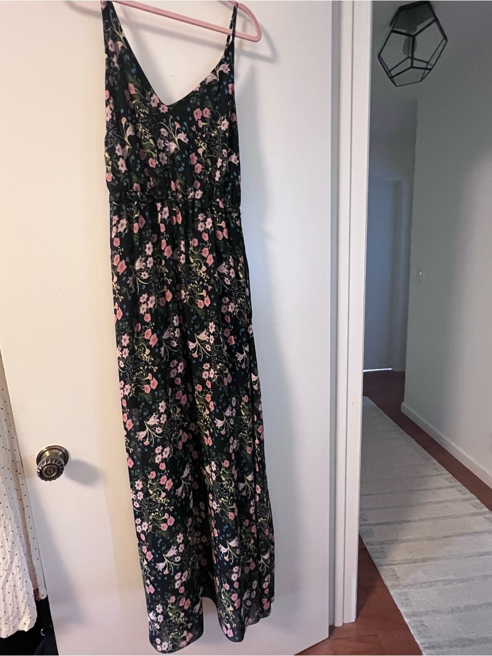 Aakaa Navy Floral Maxi Dress